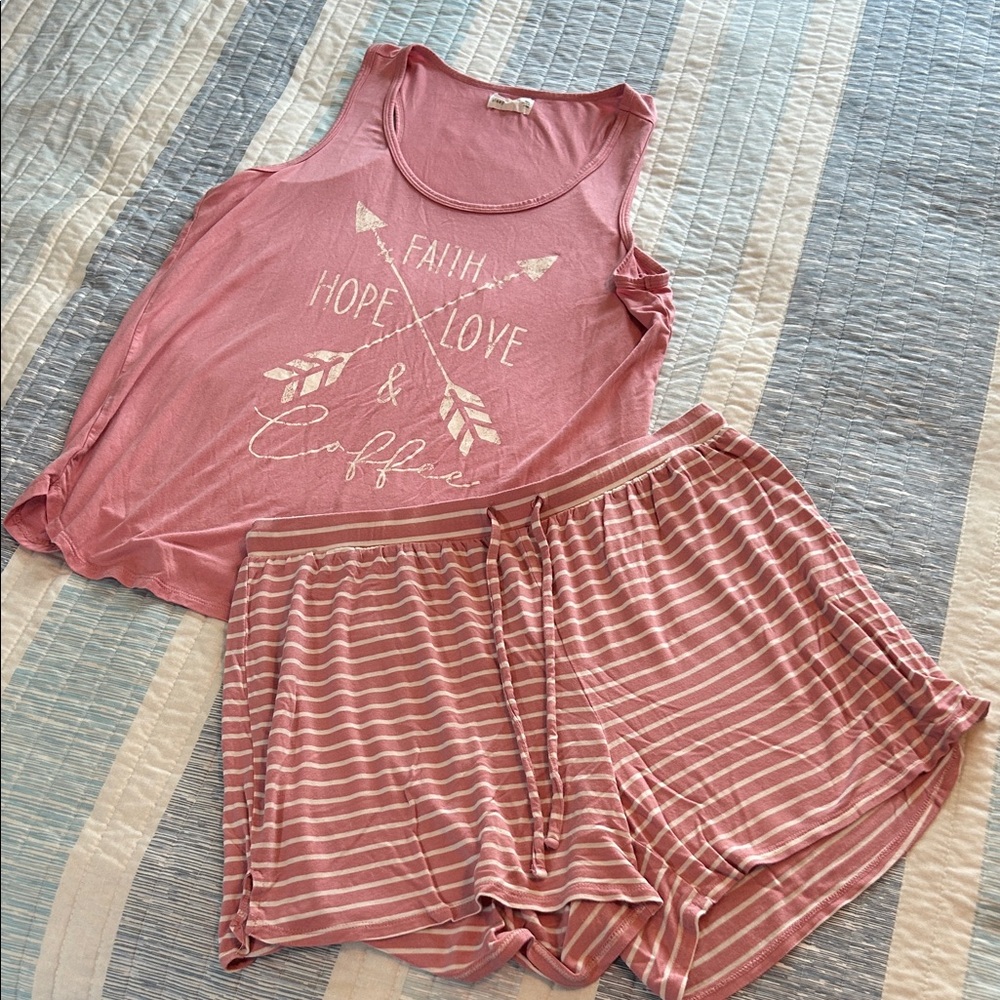 Maurices Pink Graphic Pajama Set
